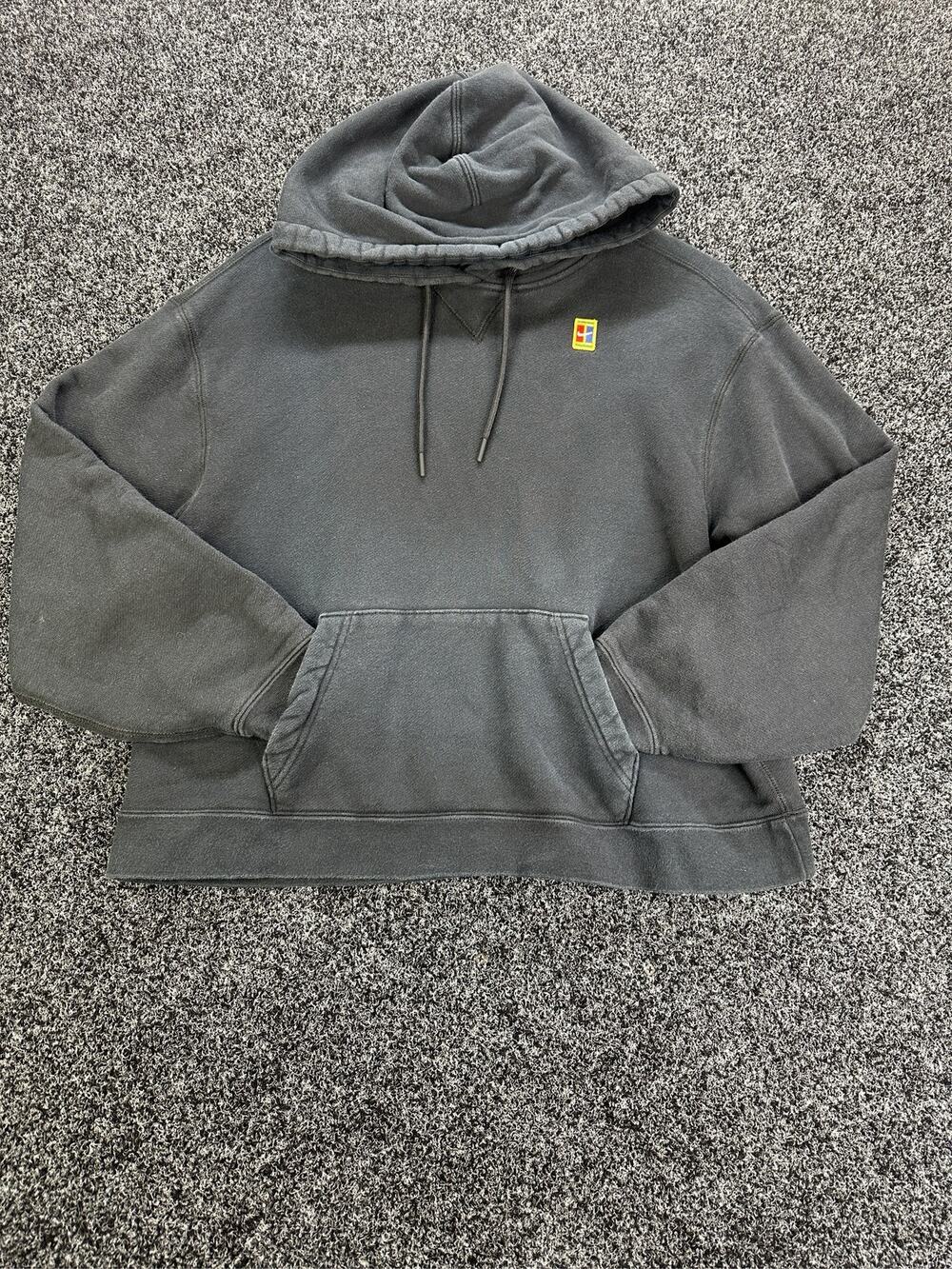 Nike Court Heritage Dri-FIT Fleece Tennis Hoodie Men's Black Pullover Size Small